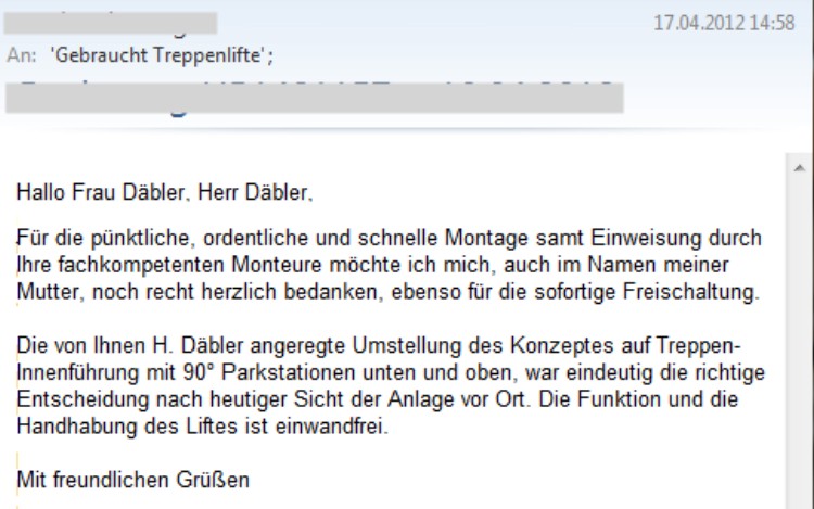 Treppenlift in Straubing